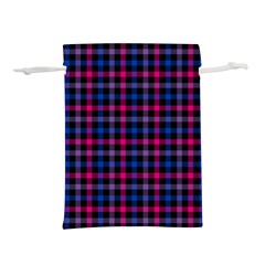 Bisexual Pride Checkered Plaid Lightweight Drawstring Pouch (l)