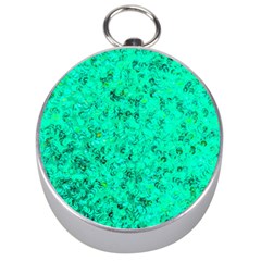 Aqua Marine Glittery Sequins Silver Compasses by essentialimage
