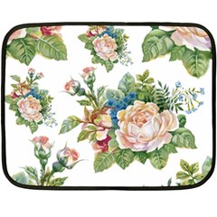 Vintage Flowers Double Sided Fleece Blanket (mini)  by goljakoff