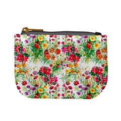 Summer Flowers Pattern Mini Coin Purse by goljakoff