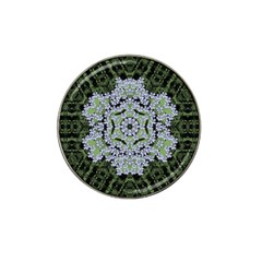 Calm In The Flower Forest Of Tranquility Ornate Mandala Hat Clip Ball Marker by pepitasart