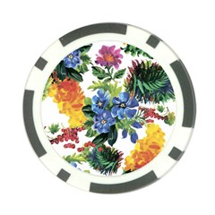 Flowers Poker Chip Card Guard by goljakoff