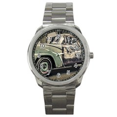 Abandoned Old Car Photo Sport Metal Watch by dflcprintsclothing