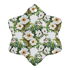 Summer Flowers Snowflake Ornament (two Sides) by goljakoff