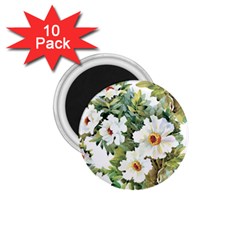 White Flowers 1 75  Magnets (10 Pack)  by goljakoff