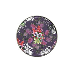 Purple Flowers Hat Clip Ball Marker (4 Pack) by goljakoff