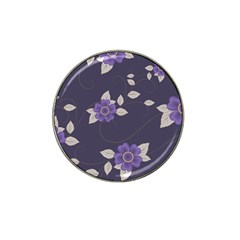 Purple Flowers Hat Clip Ball Marker (10 Pack) by goljakoff