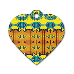 Tribal Pattern                                                          Dog Tag Heart (one Side) by LalyLauraFLM