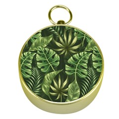 Green Leaves Gold Compasses by goljakoff
