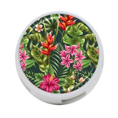Tropical Flowers 4-port Usb Hub (two Sides) by goljakoff