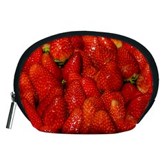 Colorful Strawberries At Market Display 1 Accessory Pouch (medium)