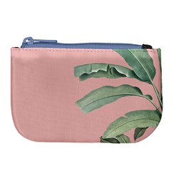 Palm Leaf On Pink Large Coin Purse by goljakoff