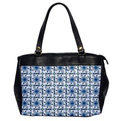 Azulejo Style Blue Tiles Oversize Office Handbag by MintanArt