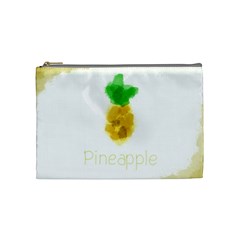 Pineapple Fruit Watercolor Painted Cosmetic Bag (medium) by Mariart