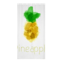 Pineapple Fruit Watercolor Painted Shower Curtain 36  X 72  (stall) 