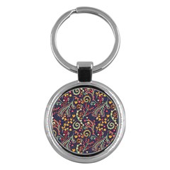 Pretty Baatik Print Key Chain (round)