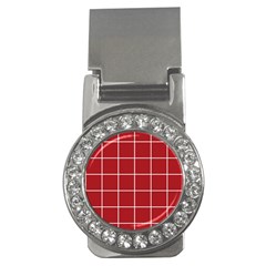 Red Plaid Money Clips (cz)  by goljakoff
