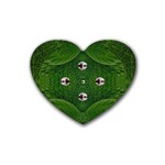 one Island in a safe environment of eternity green Heart Coaster (4 pack) 