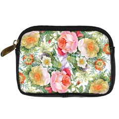 Vintage Flowers Digital Camera Leather Case by goljakoff