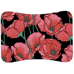 Red Flowers Velour Seat Head Rest Cushion by goljakoff