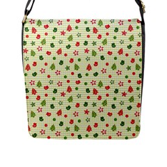 Cute Christmas Pattern Flap Closure Messenger Bag (l)