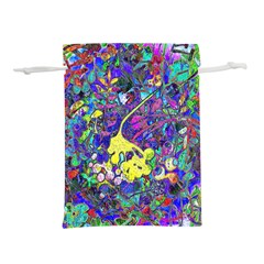 Vibrant Abstract Floral/rainbow Color Lightweight Drawstring Pouch (l)