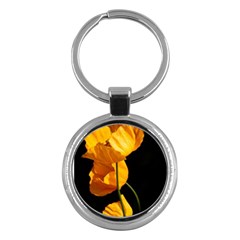 Yellow Poppies Key Chain (round)