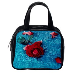 Red Roses In Water Classic Handbag (one Side) by Audy