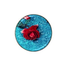 Red Roses In Water Hat Clip Ball Marker (4 Pack) by Audy