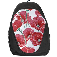 Red Poppy Flowers Backpack Bag by goljakoff
