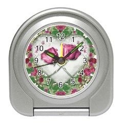 Love Ornament Design Travel Alarm Clock by dflcprintsclothing