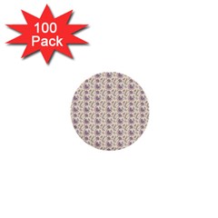 Baatik Floral Print 4 1  Mini Buttons (100 Pack)  by designsbymallika