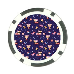 Cat Astro Love Poker Chip Card Guard by designsbymallika