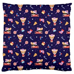 Cat Astro Love Large Flano Cushion Case (one Side) by designsbymallika