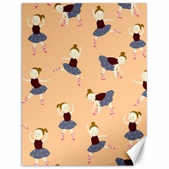 Cute  Pattern With  Dancing Ballerinas On Pink Background Canvas 18  X 24  by EvgeniiaBychkova