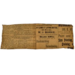 Antique Newspaper 1888 Body Pillow Case (dakimakura) by ArtsyWishy