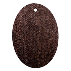 Leather Snakeskin Design Ornament (oval)