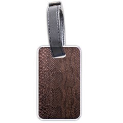 Leather Snakeskin Design Luggage Tag (one Side) by ArtsyWishy