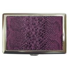 Purple Leather Snakeskin Design Cigarette Money Case by ArtsyWishy