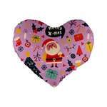 Merry Exmas Merry Exmas Standard 16  Premium Heart Shape Cushions