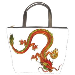 Dragon Art Glass Metalizer China Bucket Bag by HermanTelo
