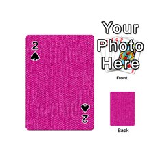 Pink Denim Design  Playing Cards 54 Designs (mini) by ArtsyWishy
