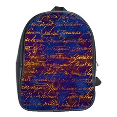 Majestic Purple And Gold Design School Bag (large) by ArtsyWishy