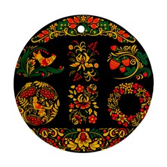 Russian Khokhloma Round Ornament (two Sides) by goljakoff