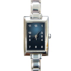 Blue Whale Family Rectangle Italian Charm Watch by goljakoff
