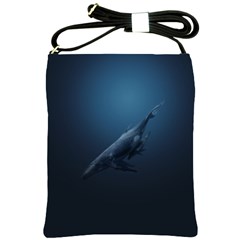 Whales Family Shoulder Sling Bag by goljakoff