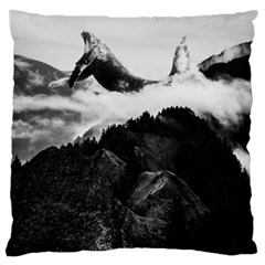 Whale In Clouds Large Flano Cushion Case (two Sides) by goljakoff