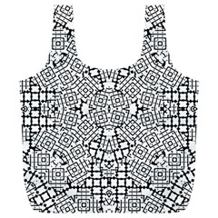 Modern Black And White Geometric Print Full Print Recycle Bag (xl) by dflcprintsclothing