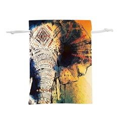 Elephant Mandala Lightweight Drawstring Pouch (m) by goljakoff