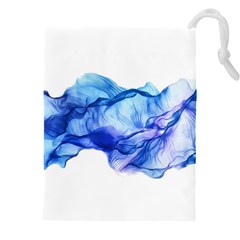 Blue Smoke Drawstring Pouch (4xl) by goljakoff